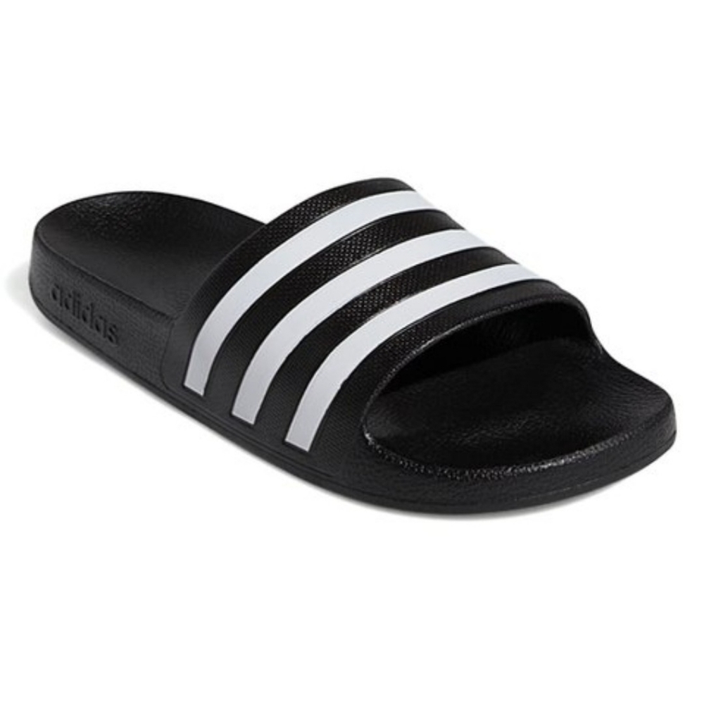 Adidas Women's Adilette Aqua Slides Black & White